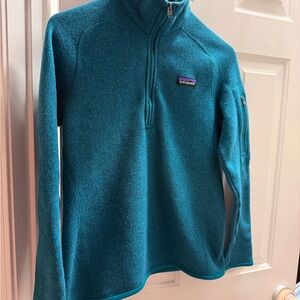 Patagonia Turquoise Quarter-Zip Fleece